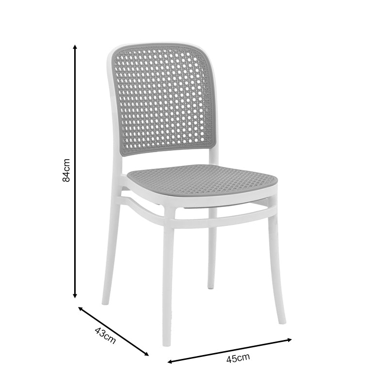 Стол NERESUES pp естествено-бял 45x43x84см