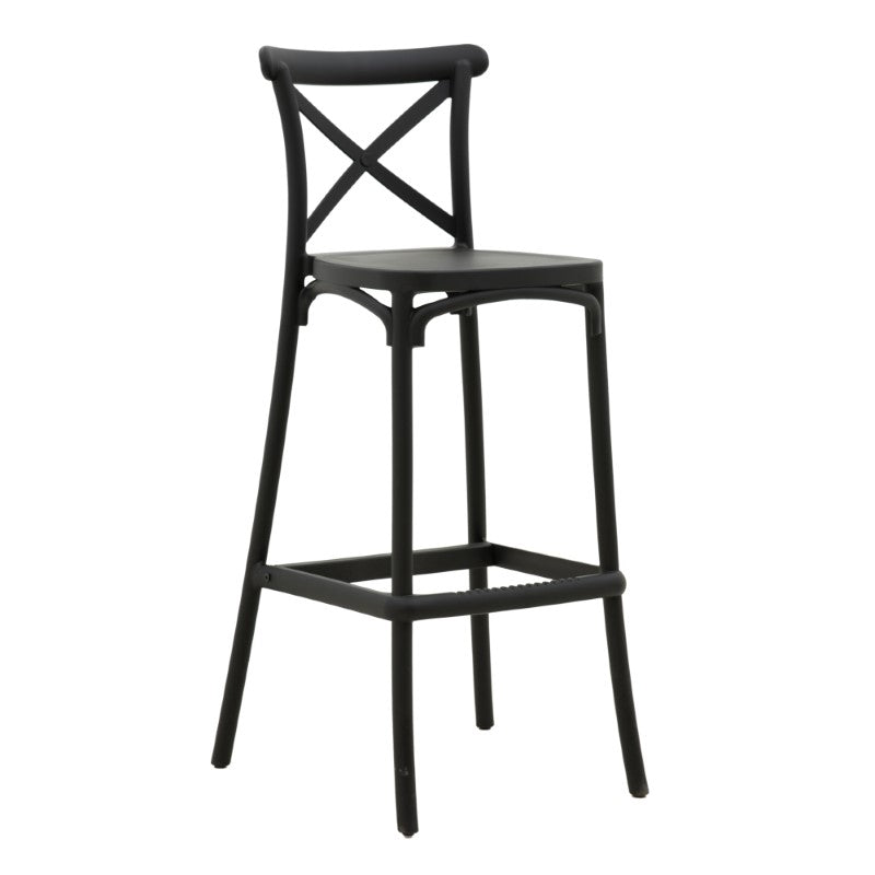 Бар стол CROSSIE pp черен 44x44x113см
