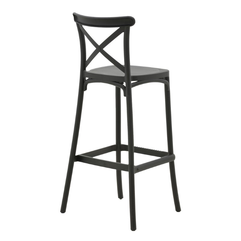 Бар стол CROSSIE pp черен 44x44x113см