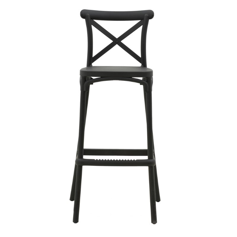 Бар стол CROSSIE pp черен 44x44x113см