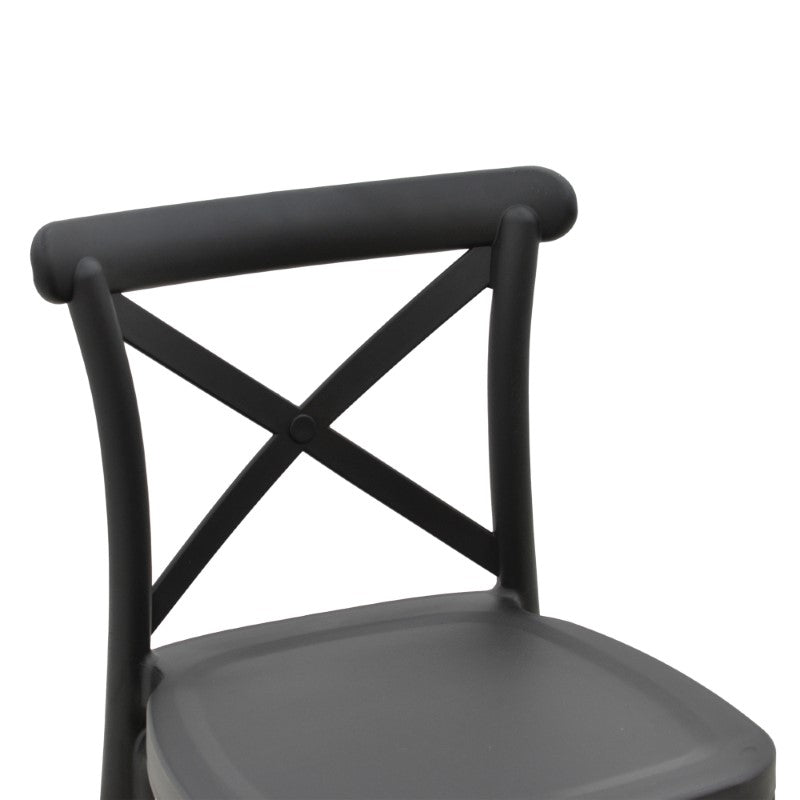 Бар стол CROSSIE pp черен 44x44x113см