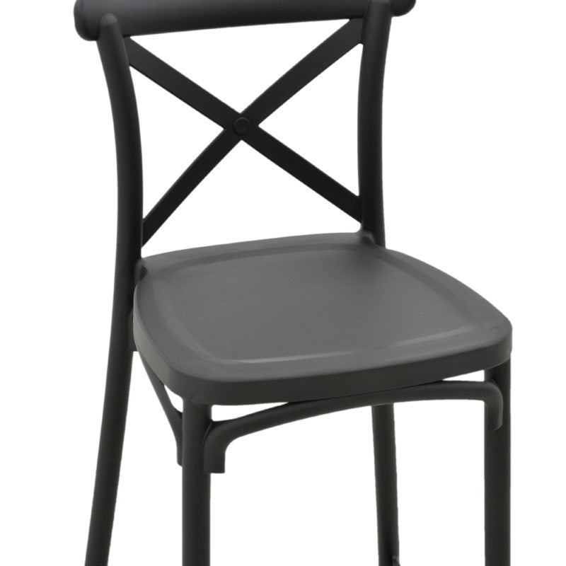 Бар стол CROSSIE pp черен 44x44x113см