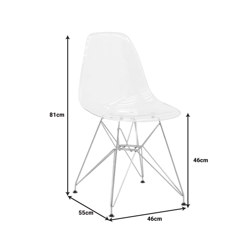 Стол ИВИ полипропилен инокс крак 46x55x81см
