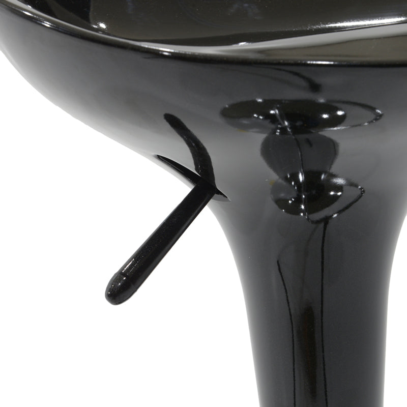 Бар стол Felice с регулируема височина черна-хромирана основа 40x43x84см