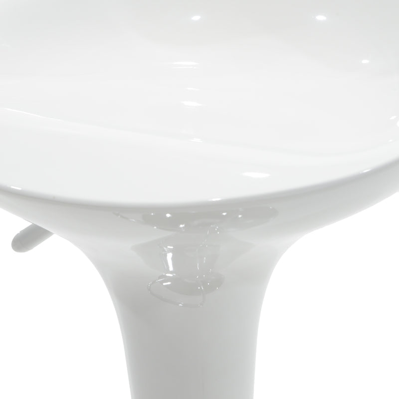 Бар стол Felice с регулируема височина бяло-хромирана основа 40x43x84см