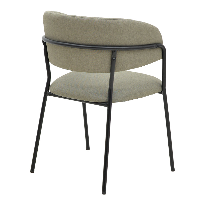 Стол Morel сив плат-черен метален крак 55x55x76см