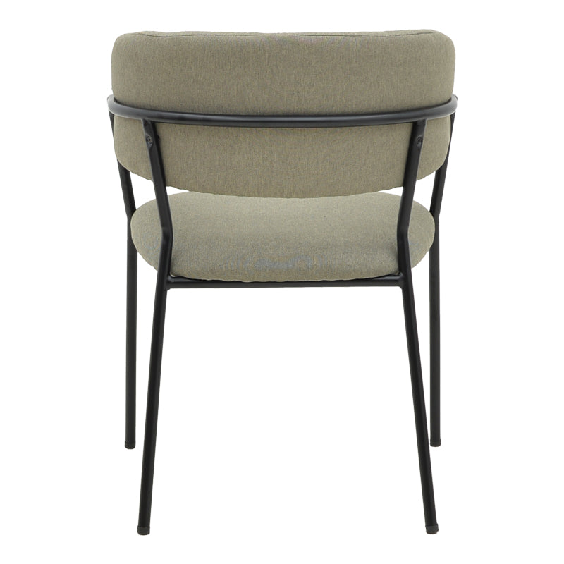 Стол Morel сив плат-черен метален крак 55x55x76см