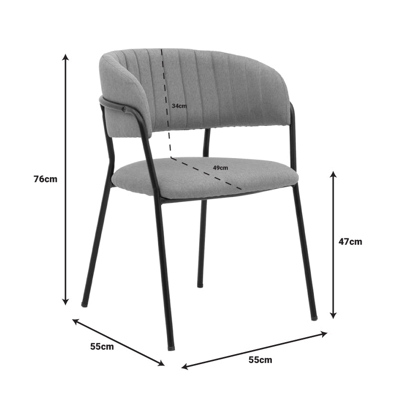 Стол Morel бежов дамаска- черен метален крак 55x55x76см