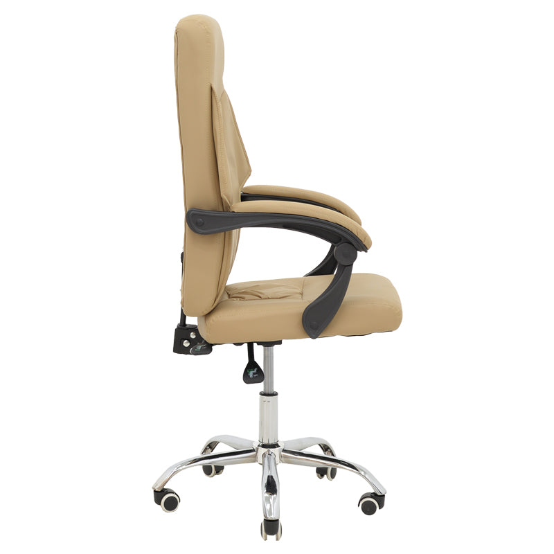 Мениджърски офис стол Glorin бежов pu 60x68x128см
