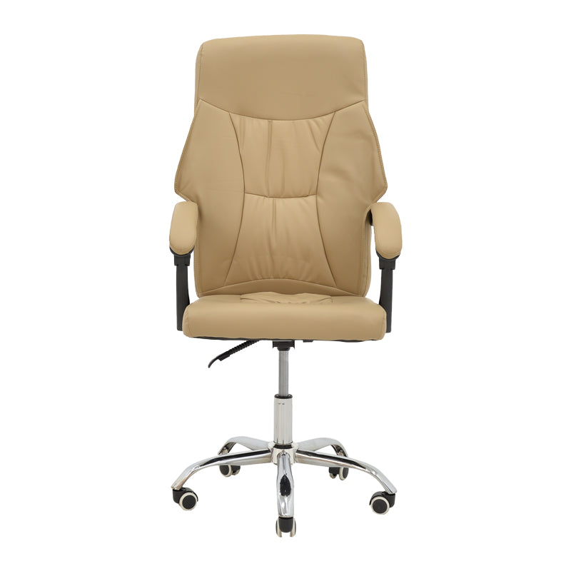 Мениджърски офис стол Glorin бежов pu 60x68x128см