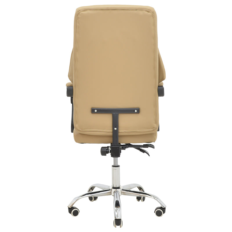 Мениджърски офис стол Glorin бежов pu 60x68x128см