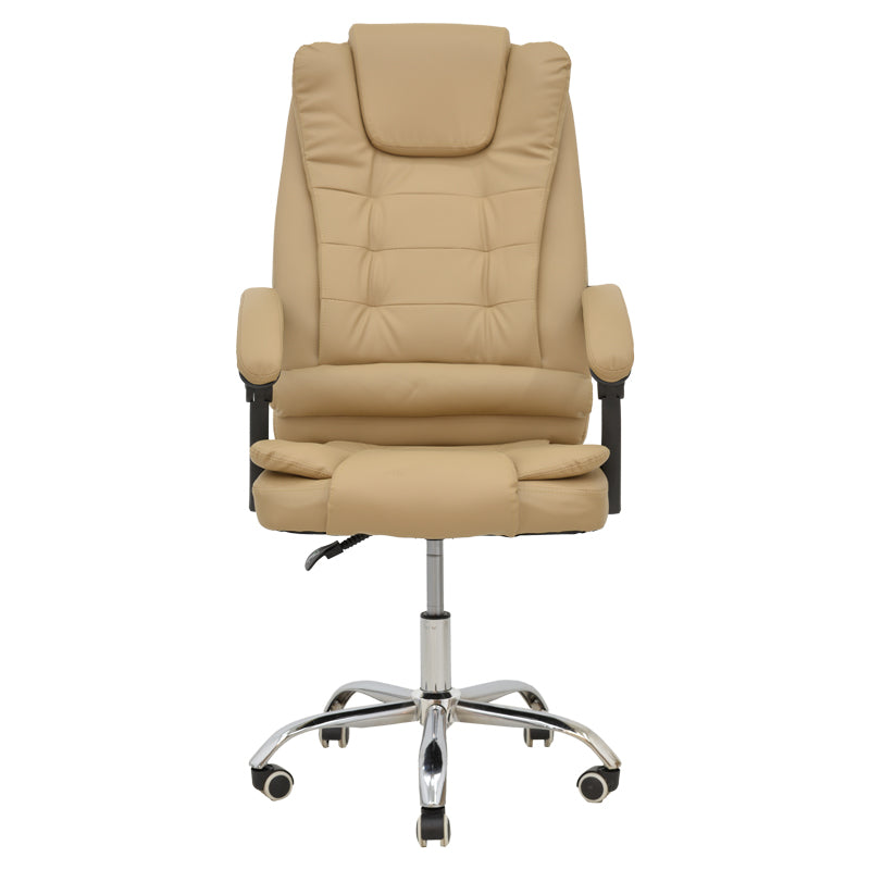 Мениджърски офис стол Toronsi бежов pu 60x68x128см
