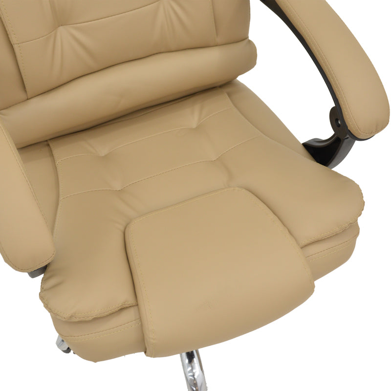 Мениджърски офис стол Toronsi бежов pu 60x68x128см