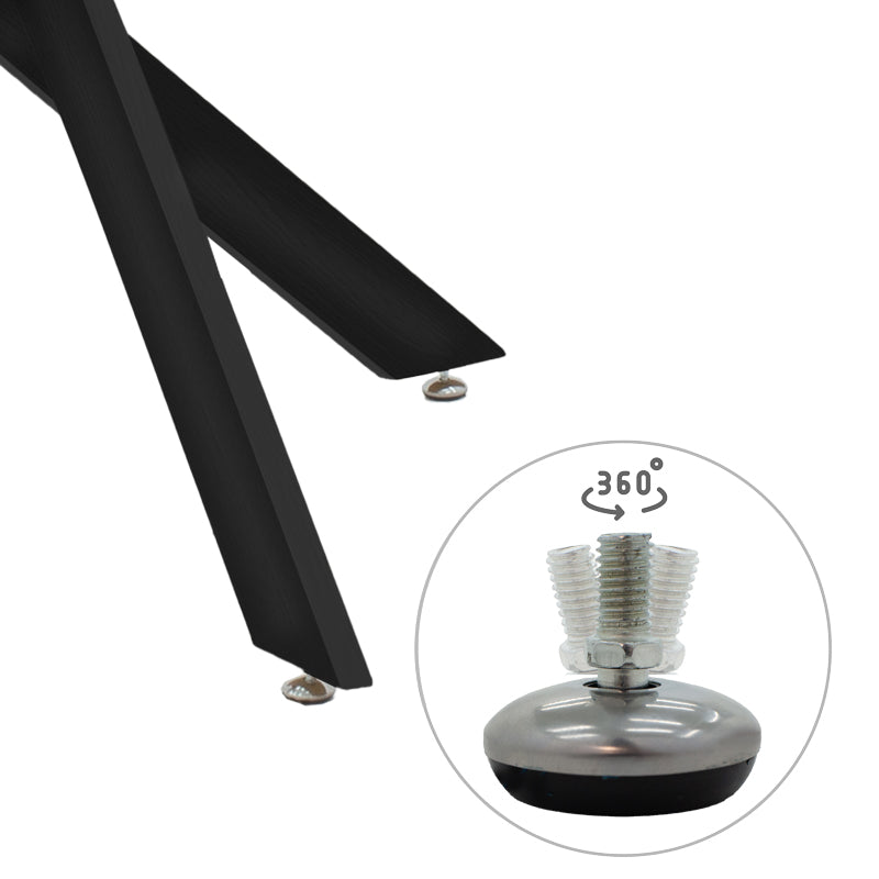 Маса Antoro стъкло и метални крака в черен цвят D100x75см