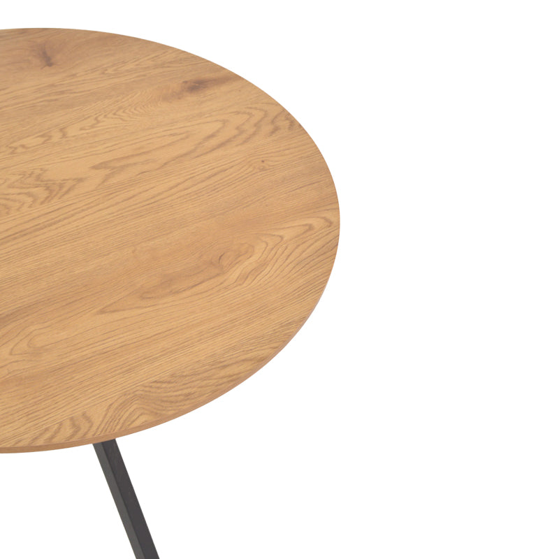 Маса трапезна Xuson черни метални крака D120x75см