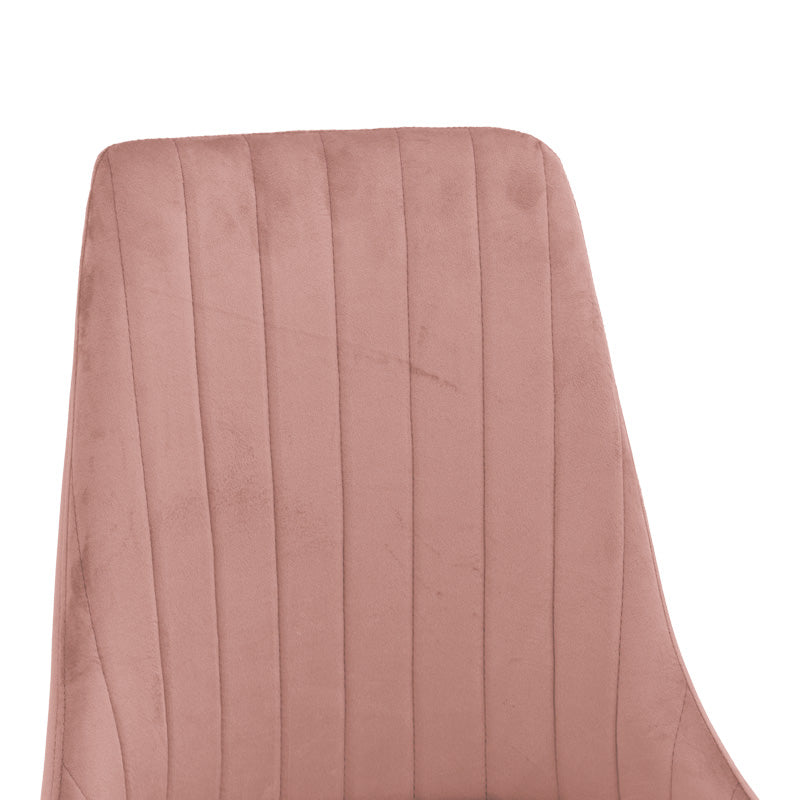 Стол AZORI кадифе гнила ябълка-естествен цвят метален крак 49x55x85см