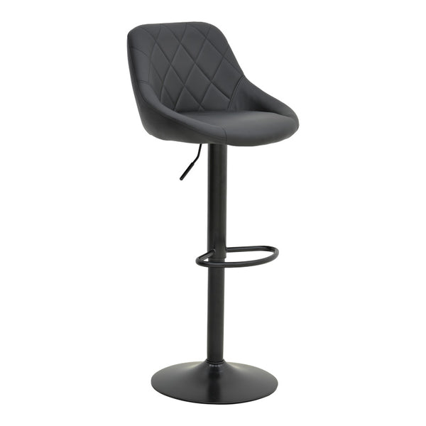 Бар стол BORONEZ  черен pu-с черна основа 47x49x112cм