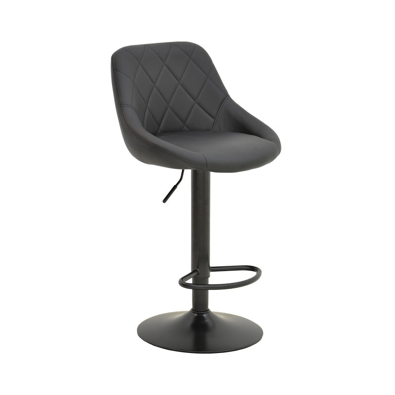 Бар стол BORONEZ  черен pu-с черна основа 47x49x112cм