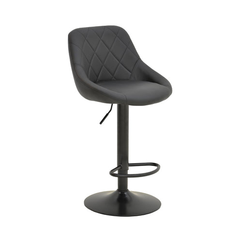Бар стол BORONEZ  черен pu-с черна основа 47x49x112cм