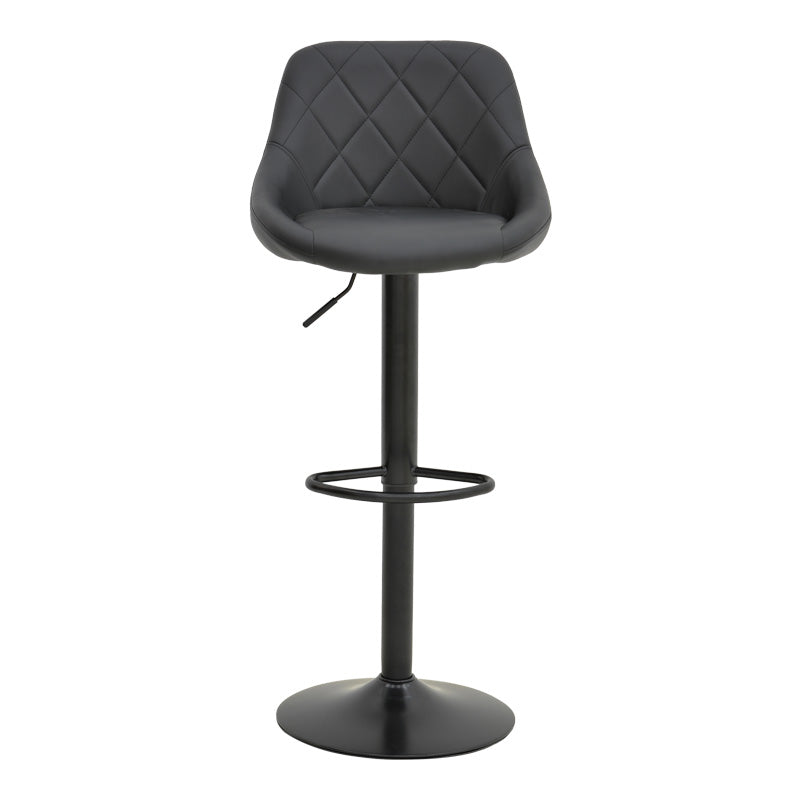 Бар стол BORONEZ  черен pu-с черна основа 47x49x112cм