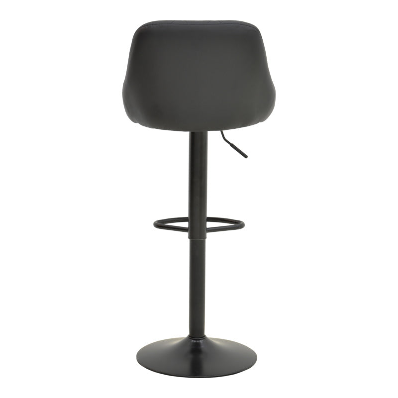 Бар стол BORONEZ  черен pu-с черна основа 47x49x112cм