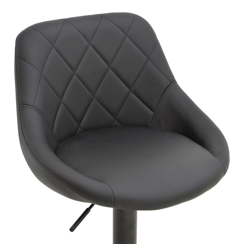 Бар стол Boronez  черен pu-с черна основа 47x49x112cм