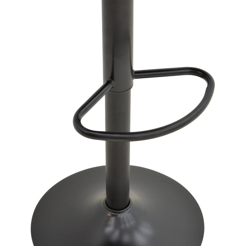 Бар стол BORONEZ  черен pu-с черна основа 47x49x112cм