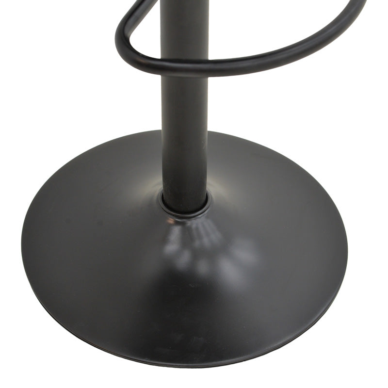Бар стол BORONEZ  черен pu-с черна основа 47x49x112cм