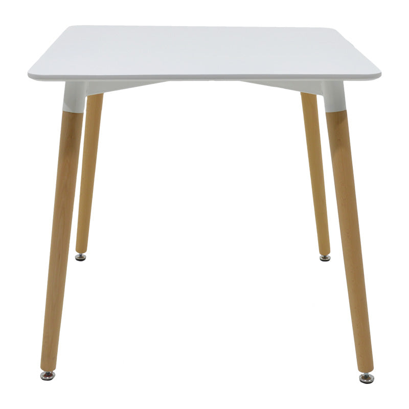 Трапезна маса NATALI MDF бял с масивни букови крака 80x80x76см