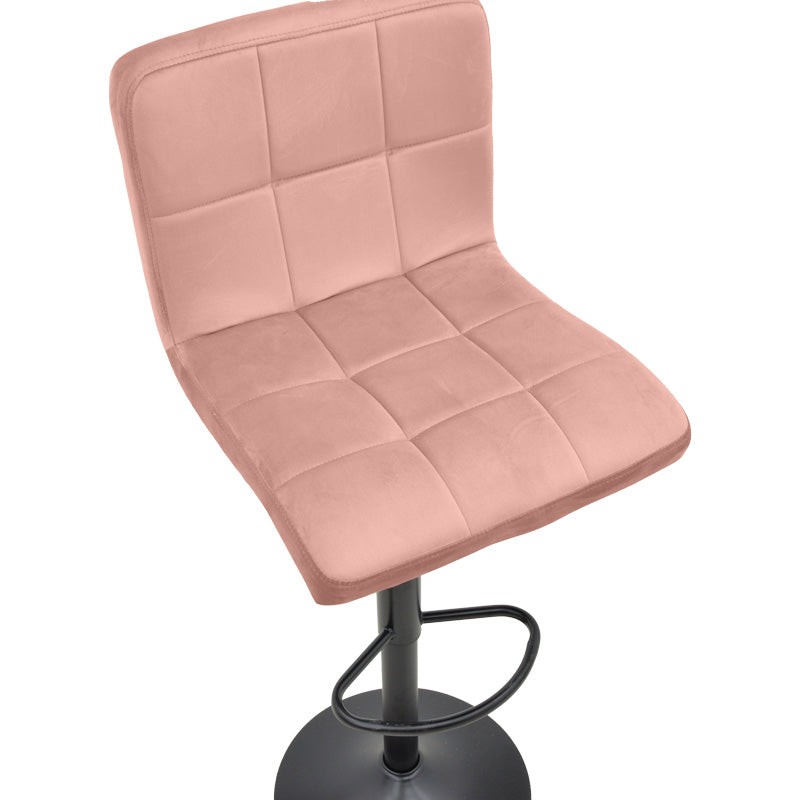 Бар стол Remina регулируема височина гнила ябълка кадифе-черна матова основа 44x44x112см