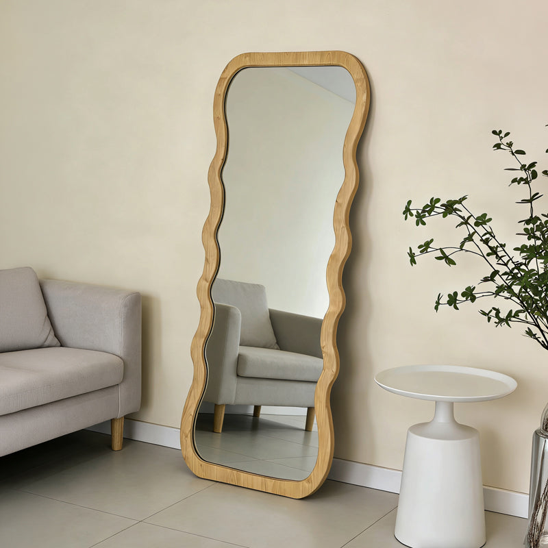 Огледало ZERBON от mdf в естествен цвят 60x1.5x155см