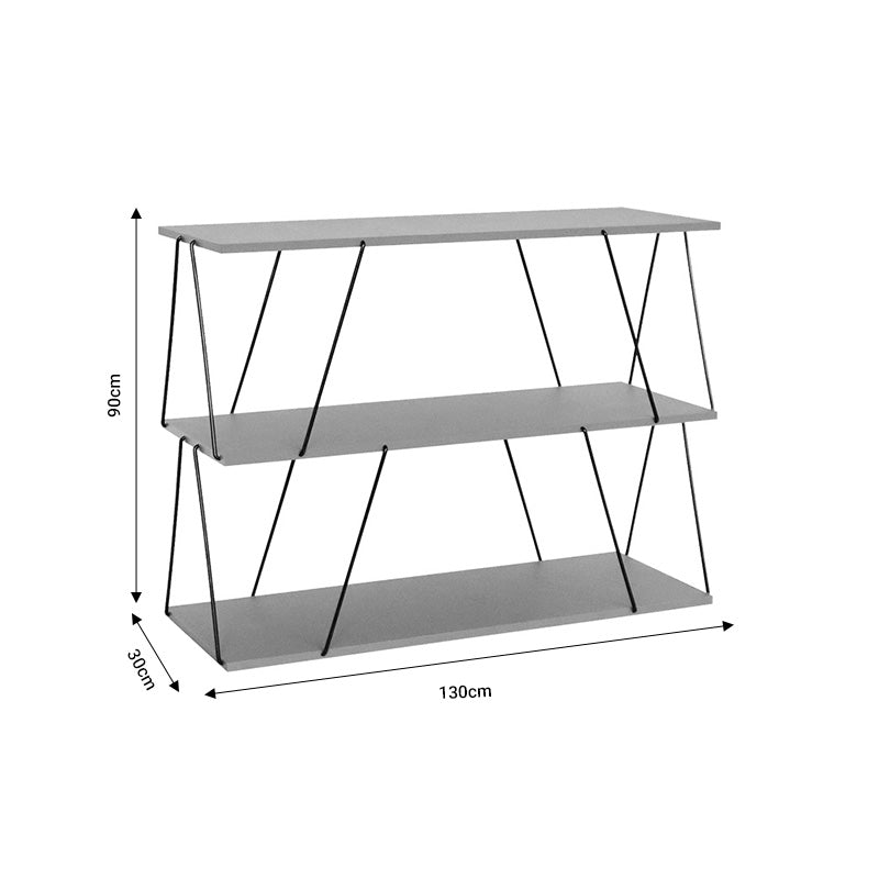 Етажерка-рафт Tars сиво-черно 120x30x90cm