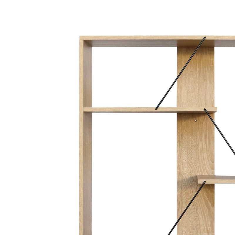 Библиотека Tars дъб-черен 84x25.5x154.5cm