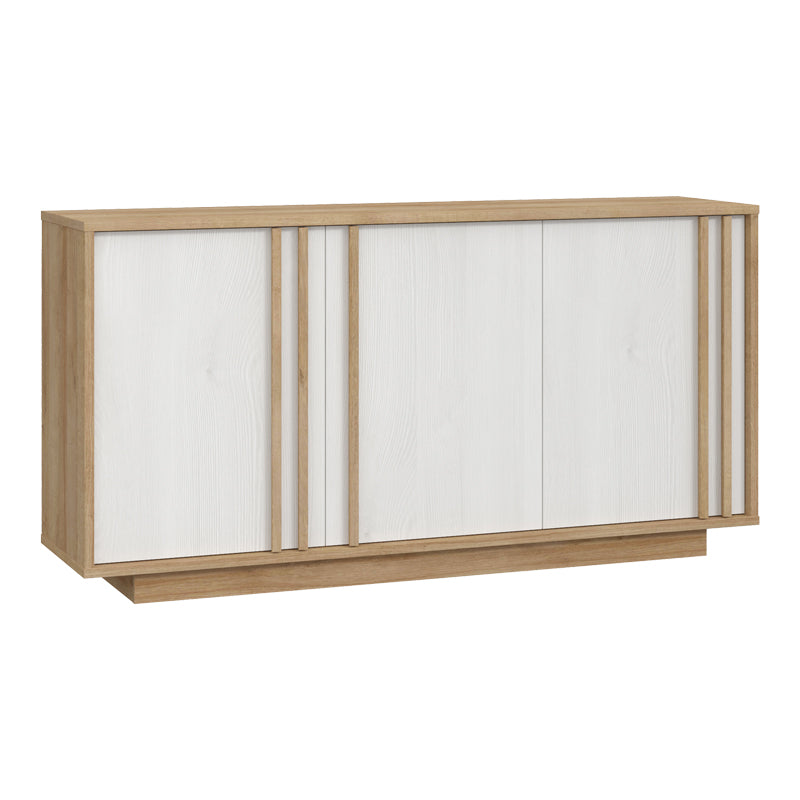 Mеламинов бюфет  CHESTO в цвят бяло и дъб 169.2x42x87см
