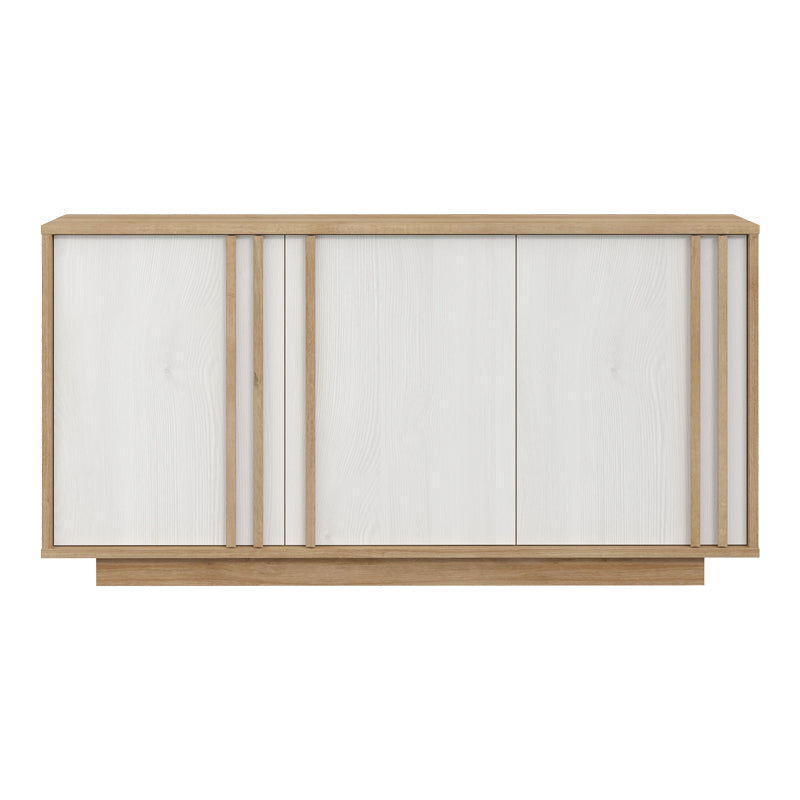 Mеламинов бюфет  CHESTO в цвят бяло и дъб 169.2x42x87см