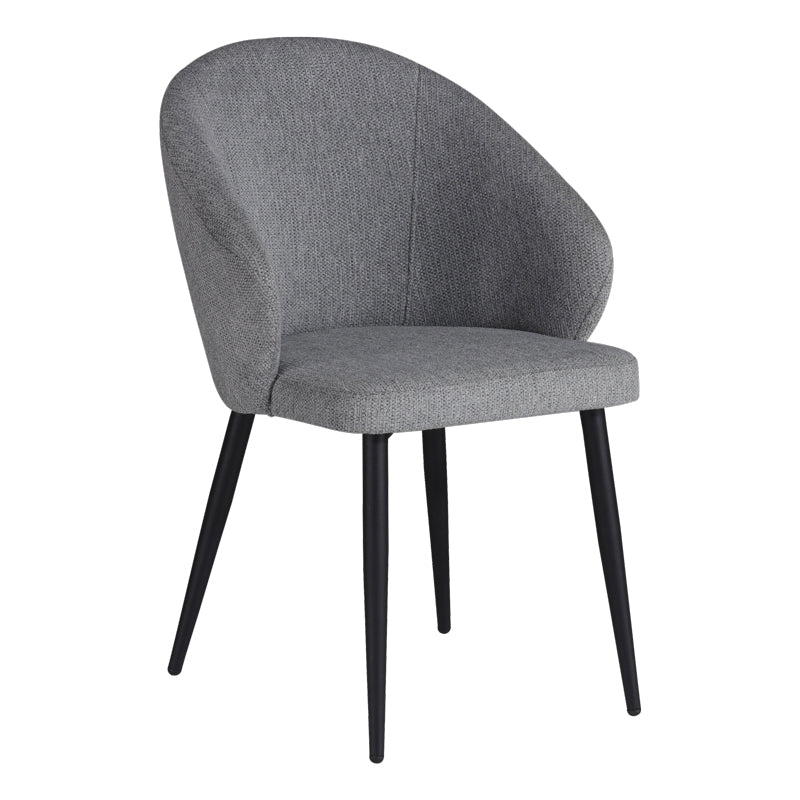 Фотьойл Patya светло сив плат- черен метален крак 56x61x82см