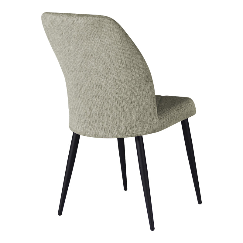 Стол Vika сив плат-черен метален крак 48x58x90см