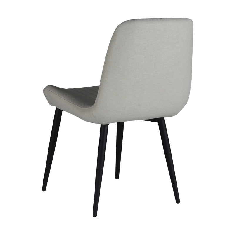 Стол VERSA екрю плат-черен метален крак 54x63.5x84см