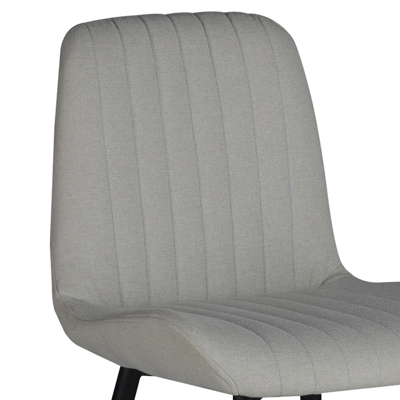 Стол VERSA екрю плат-черен метален крак 54x63.5x84см