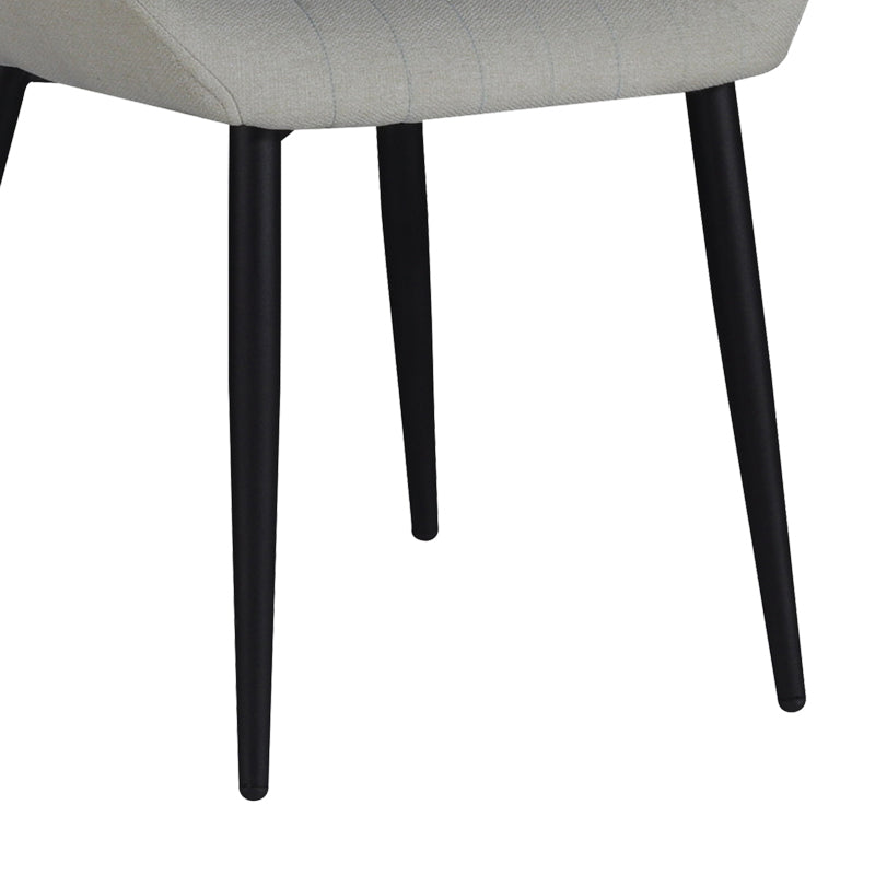 Стол VERSA екрю плат-черен метален крак 54x63.5x84см