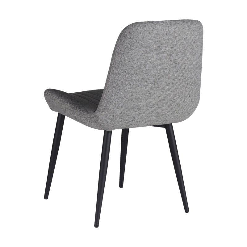 Стол VERSA  сиво-син плат-черен метален крак 54x63.5x84см