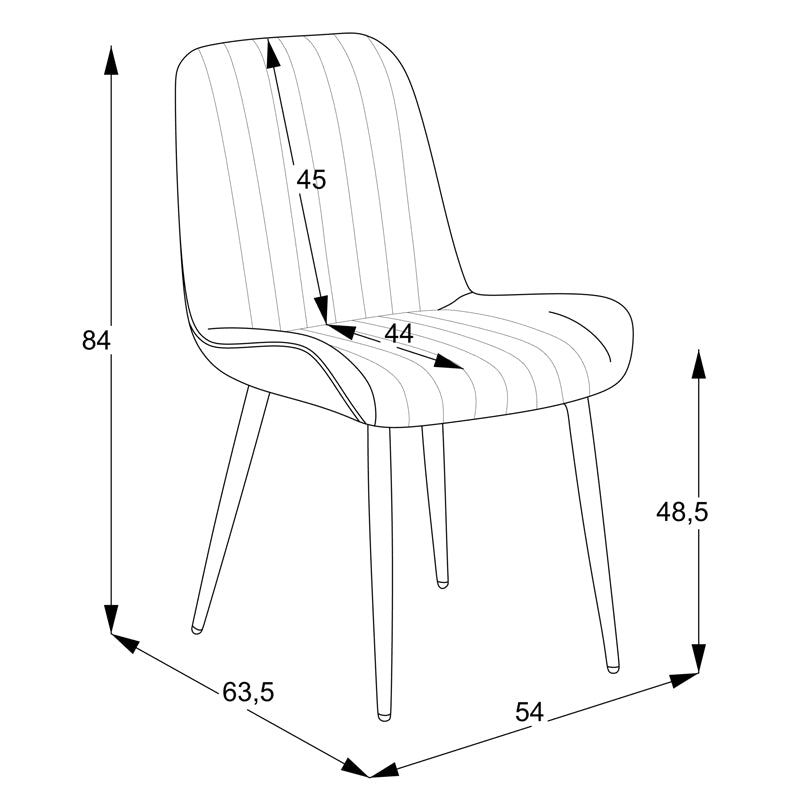 Стол VERSA антрацит дамаска-черен метален крак 54x63.5x84см