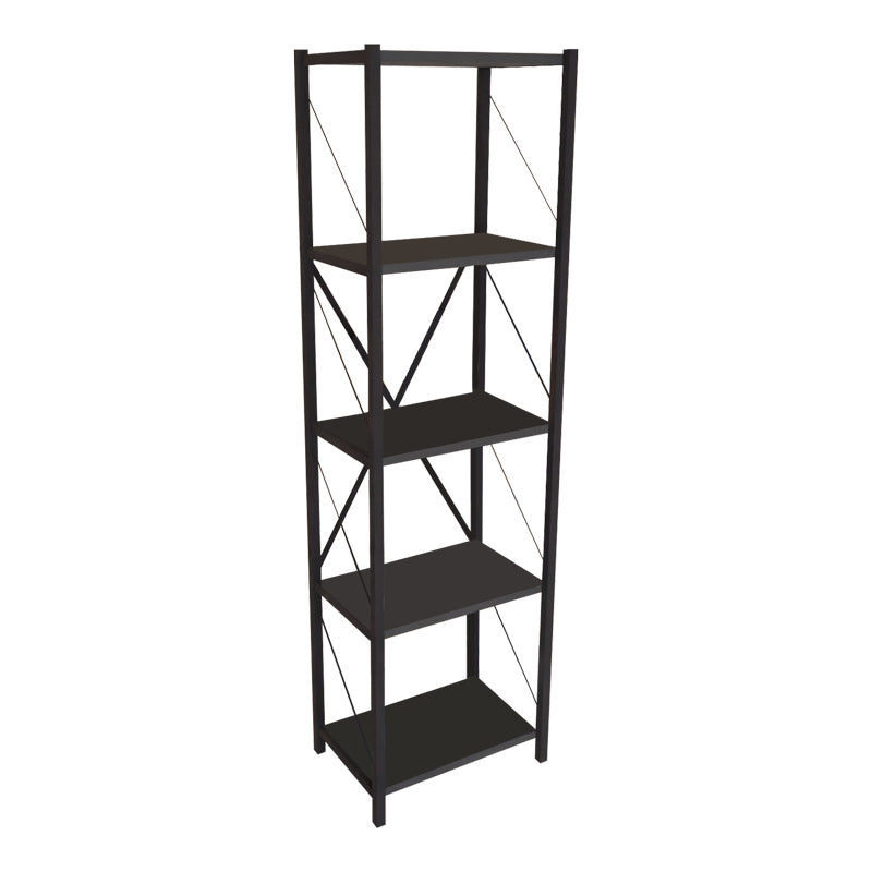 Библиотека Glase антрацит меламин-черен метал 40x30x150см