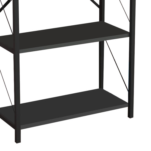 Библиотека Jackrey антрацит меламин-черен метал 60x30x114см