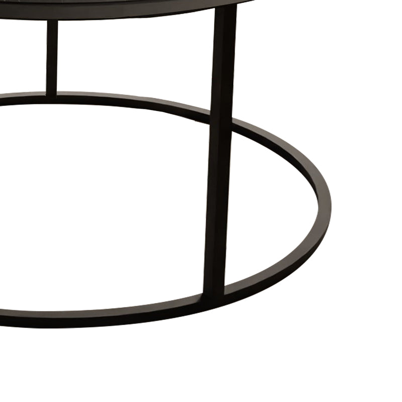 Холна маса Drion черен мрамор меламин-черен метал D60x40см