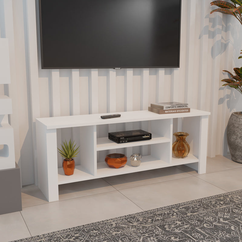 Тв шкаф SEREF в бял цвят 120x30x47см