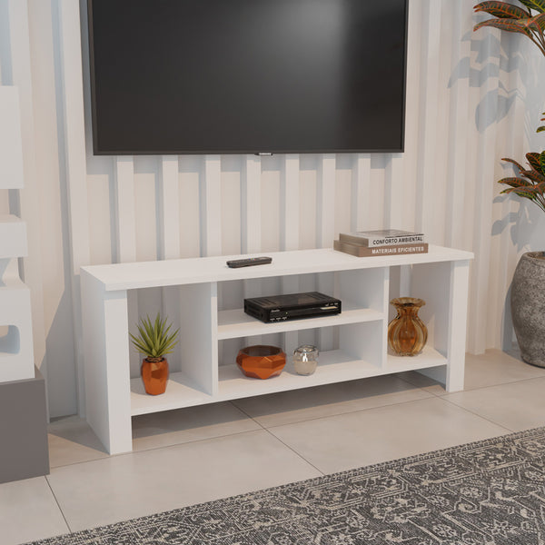 Тв шкаф SEREF в бял цвят 120x30x47см