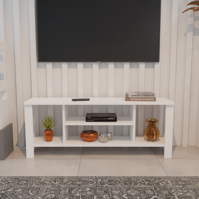 Тв шкаф SEREF в бял цвят 120x30x47см