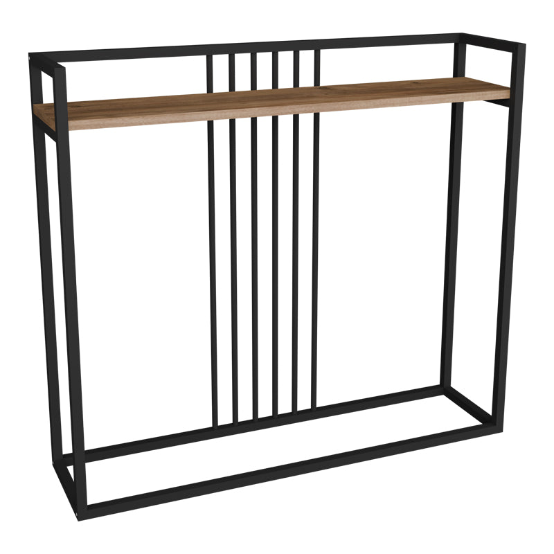 Конзолна маса Convida  антрацит, с черна метална рамка, 100x25x90 см