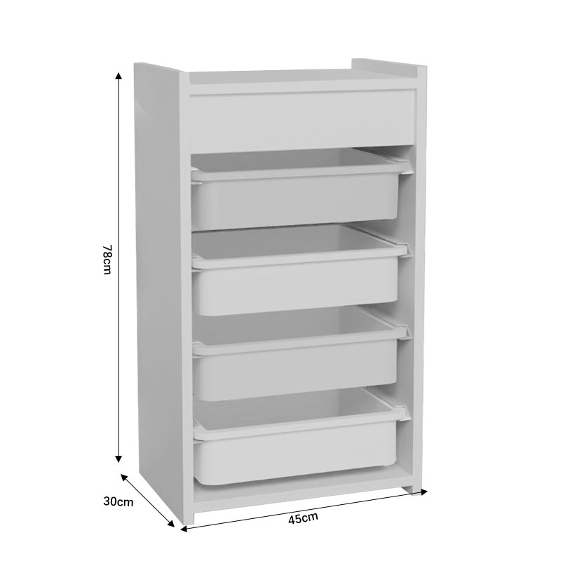 Шкаф с кошници TOILY многоцветен 45x30x75см